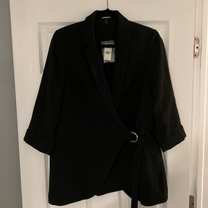 NWT Express belted blazer w/ button closure, sold out!